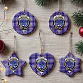 Ochterlony Tartan Crest Christmas Ceramic Ornament